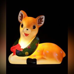 New Retro Mr. Christmas LED 10" Deer Reindeer Blow Mold